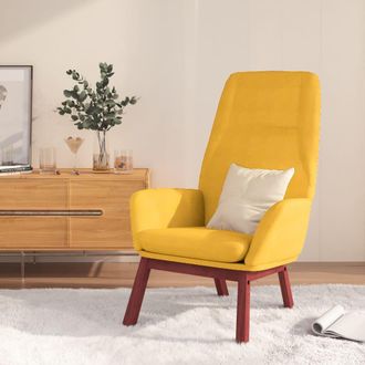 vidaXL Sill&oacute;n De Relax De Tela Amarillo Mostaza Vidaxl