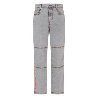 Diesel Straight Jeans, male, Gray, Size: W32 Straight Jeans