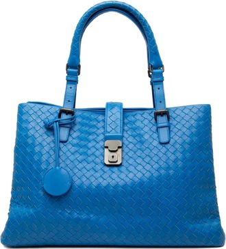 Bottega Veneta 2012-2025 Medium Nappa Intrecciato Roma tote bag - Blauw