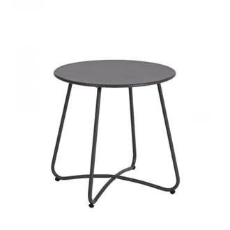 Konte Design Mesa de centro redonda de acero antracita