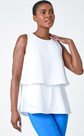 Roman Tiered Sleeveless Vest Top