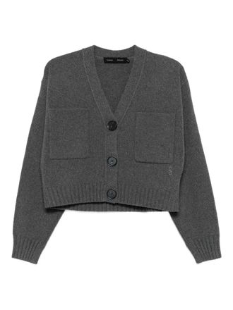 Proenza Schouler buttoned pocket cardigan - women - Wool/Cashmere - M - Grey