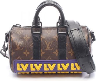 Louis Vuitton Black Brown Multi-Color Coated Canvas Leather Rubber Tote Bag (Pre-Owned)
