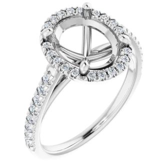 Pompeii3 Madelyn Halo Lab Grown Diamond Ring Setting