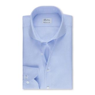 Stenstr&ouml;ms Slimline Blauw/Wit Gestreept Overhemd - Heren - Casual Overhemden - Blauw - L - Katoen - Overhemden