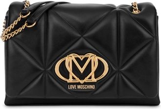 Love Moschino Borsa a tracolla con placca logo - Nero