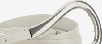 Bottega Veneta Womens Belt French Calf White Calfskin