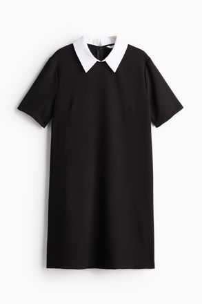H&M Kleid mit Kragen - Schwarz