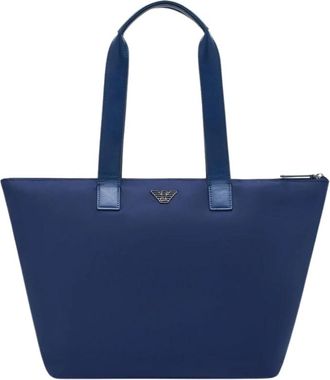 Emporio Armani ASV Medium Shopper Bag - Heren - Shoppers - Blauw - ONE Size - Nylon - Tassen