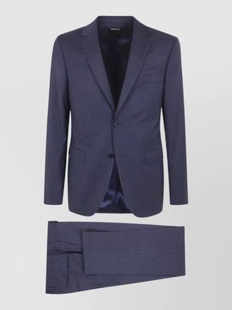 Ermenegildo Zegna tailoring suit notch lapel flap pockets