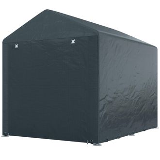 OUTSUNNY Tenda Garage Per Attrezzi E Bici Copertura Anti-uv 1.6x2m Grigio Scuro - Outsunny