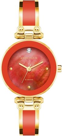 Anne Klein Womens Accented Red Dial Watch