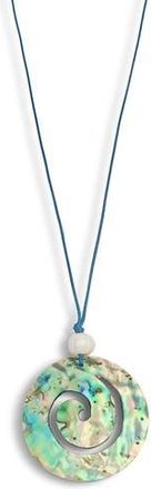 Frasier Sterling Island Breeze Cord Pendant Necklace in Green at Nordstrom Rack