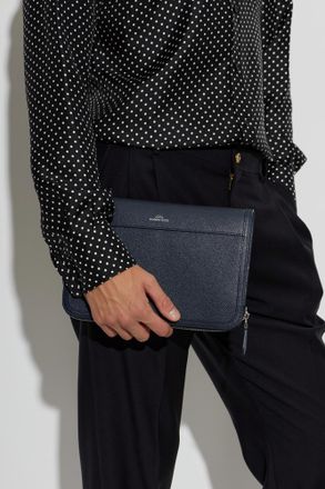 Dolce & Gabbana Leather Waist Bag, Mens, Navy Blue