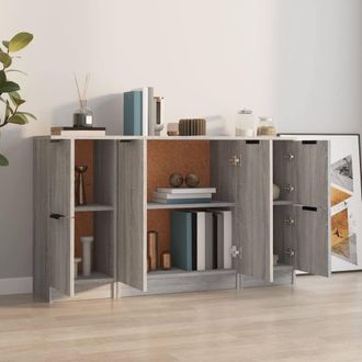 Berkfield Home Sideboards 3 pcs Grey Sonoma Engineered Wood