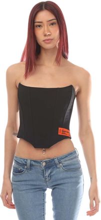 Heron Preston Dames/Dames Corset Top met rits (Zwart)