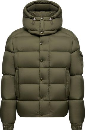 Moncler Moncler Maya 70 Hooded Short Down Jacket, Men, Green, Size: 4