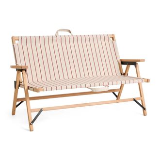 HAY Outdoor Market Klappsofa, beige mit roten Streifen