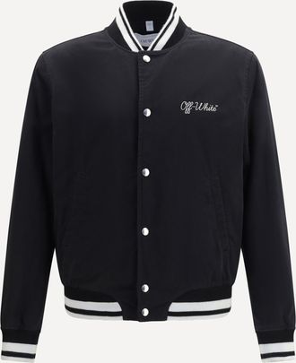 Off-white Script Cotgab Souvenir Varsity Jacket Male 50