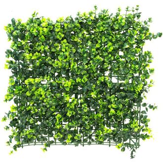 PRIMROSE Dark Buxus Artificial Hedge Garden Patio Panels 50cm x 50cm in None | Size: 8 Pack