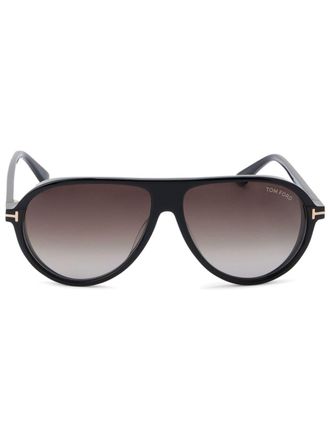 Tom Ford Eyewear Occhiali da sole con montatura stile pilota Marcus - Nero
