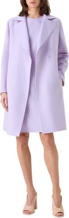 Akris Bera Cashmere & Silk Coat in Malva at Nordstrom, Size 10