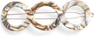 France Luxe Triple Circle Tige Boule Barrette in Onyx at Nordstrom