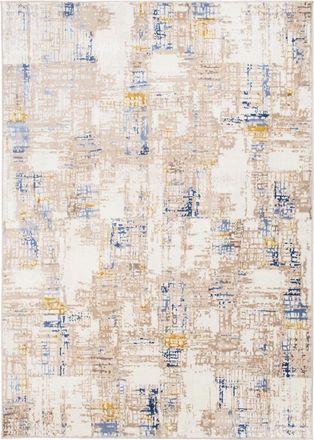 Tapiso Alfombra de salón crema beige azul miel 120 x 170 cm