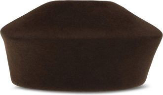 Loro Piana Womens Fur Hat Carys Dark Oak Brown Cotton