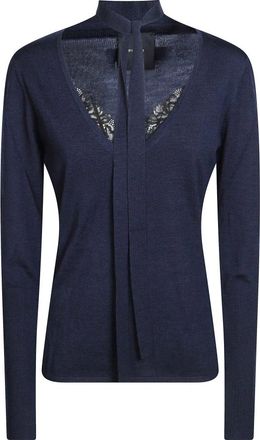 Pinko V-neck Truien - Dames - V-hals truien - Blauw - S - Truien & Vesten