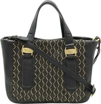 Ferragamo Pre-owned Handbags, female, Black, Size: ONE SIZE Pre-owned Handbag