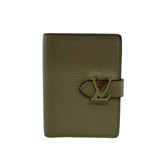 Louis Vuitton Beige Blue Leather Wallet (Bi-Fold) (Pre-Owned)
