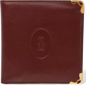 Cartier Bordeaux Leather Wallet (Bi-Fold) (Pre-Owned)