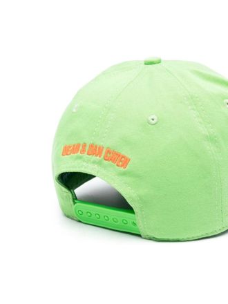 Dsquared2 Mens Embroidered Logo Baseball Cap Green Accessories > Beanies & Hats