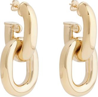 Paco Rabanne Womens Earrings Double Xl Link Gold Brass