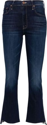 Mother Insider high-rise cropped jeans - women - Elastane/Polyester/Cotton - 27 - Blue