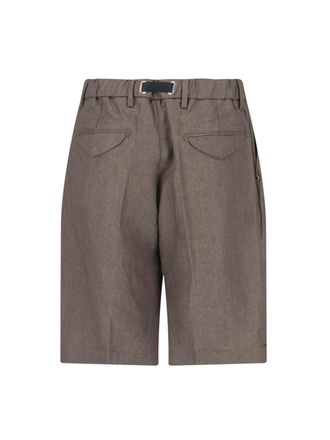 White Sand Mens Trousers Brown Linen