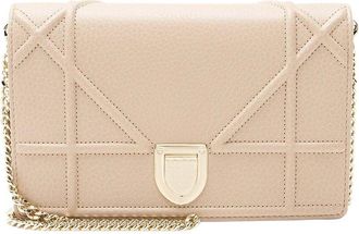 Dior Pink Calfskin Diorama Wallet On Chain (Authentic Pre-Loved)