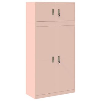 vidaXL Armario De Almacenamiento 2 Uds. Rosa 90 X 40 X 180 Cm Acero Vidaxl