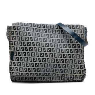 Fendi Tweedekans Zucchino Canvas Schoudertas