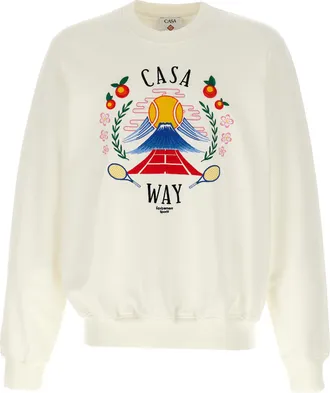 Casablanca White Cotton Mens Sweatshirt