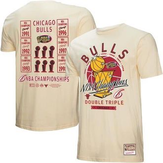 Mitchell & Ness Mens Mitchell & Ness Cream Chicago Bulls Hardwood Classics Champions Vintage T-Shirt at Nordstrom, Size Small
