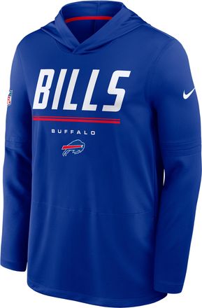 Nike Buffalo Bills Sideline Nike Mens Dri-FIT NFL Long-Sleeve Hooded Top in Blue | 03B9059K81-TG4