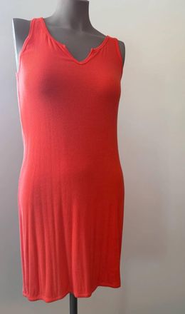 Michael Lauren Womens Richard Tank Dress In Orange