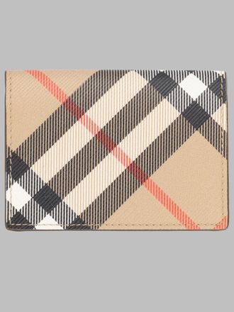 Burberry Check Print Card Holder - Beige