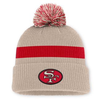 Nike San Francisco 49ers Rewind Peak Nike Mens NFL Cuffed Pom Beanie in Brown | NF160J2Q73V-M17
