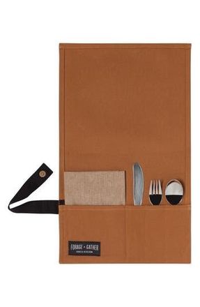 Now Designs On-the-Go Roll-Up Cutlery Set in Brown at Nordstrom Rack