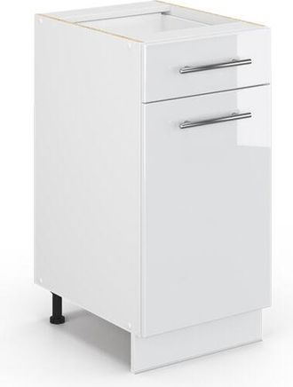 Vicco Armario De Ba&ntilde;o Mediano Fame-line, Blanco Alto Brillo, 40 X 81.6 Cm Sin Encimera Vicco