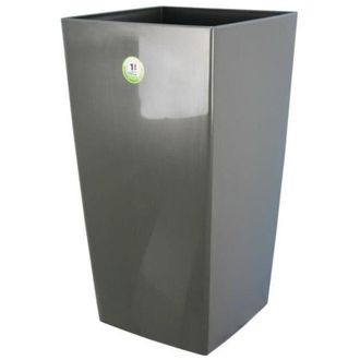Riviera & Bar Riviera - Maceta de flores Nuance - Cuadrada - 38 x 38 x h 69 cm - Gris perla