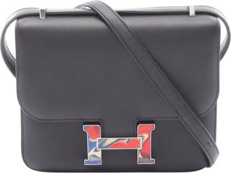 Hermès 2021 Mini Swift Marble Constance 18 crossbody bag - Black